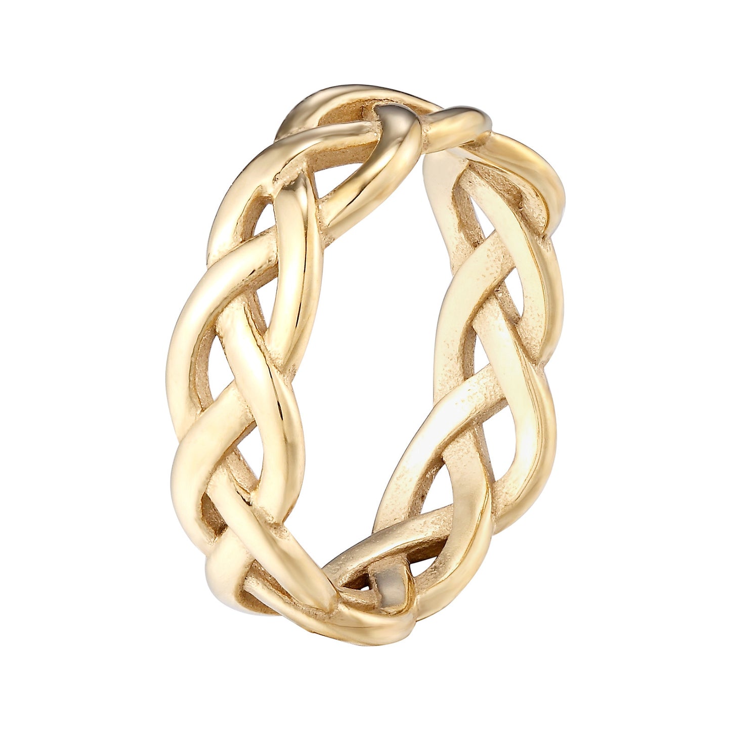 Geometric Spiral Celtic Knot Ring