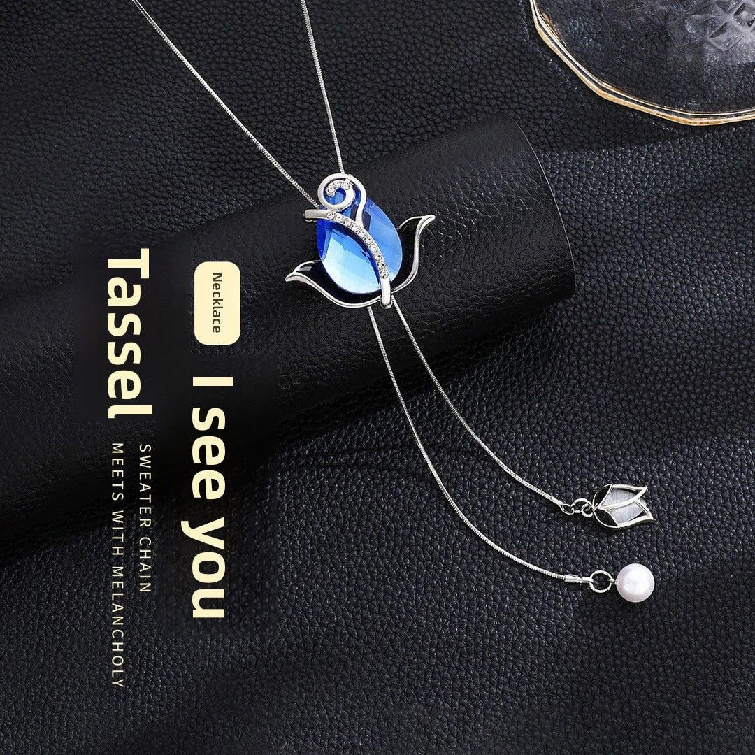 Minimalist Geometric Double Layer Necklace with Adjustable Chain